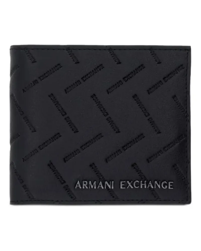 Armani Exchange Portemonnaie mit Logo-Prägung - Schwarz Schwarz