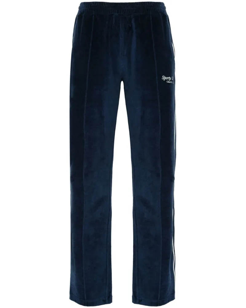 SPORTY & RICH Jogginghose aus Velours - Blau Blau