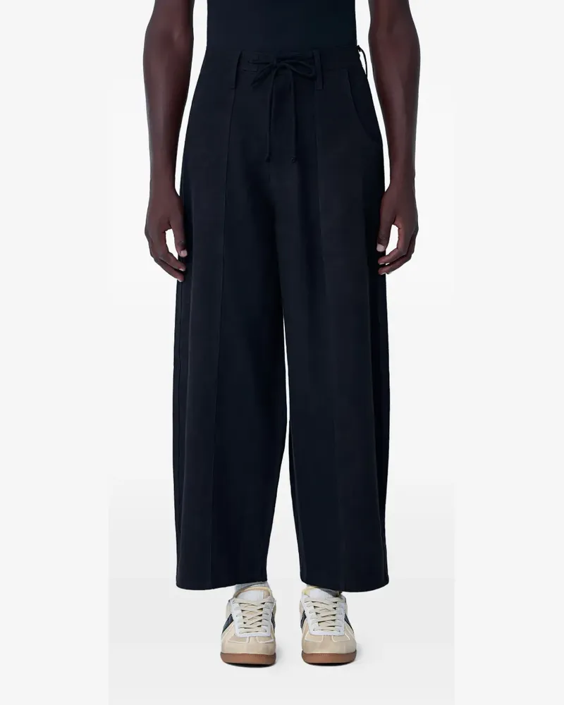STORY mfg. Document drawstring straight-leg trousers - Schwarz Schwarz