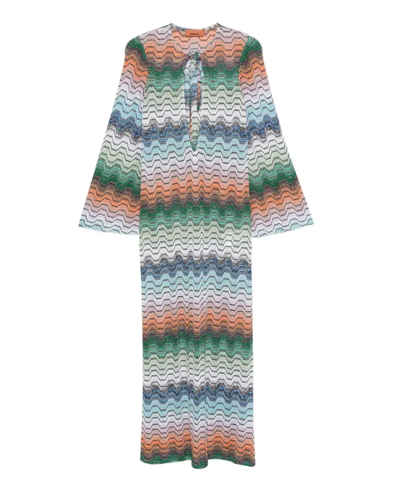 Missoni zigzag-knit cut-out maxi dress - Grün Grün
