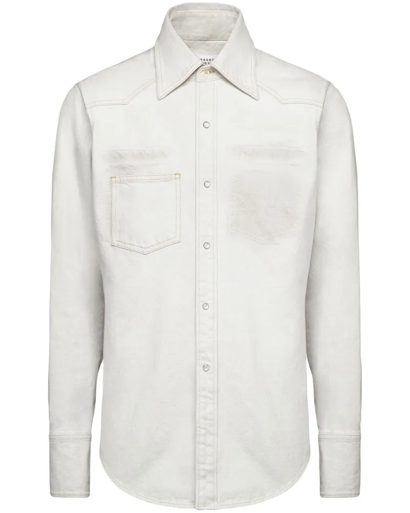 Maison Margiela Selvedge Jeanshemd - Nude Nude