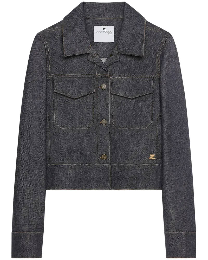 Courrèges Klassische Jeansjacke - Grau Grau