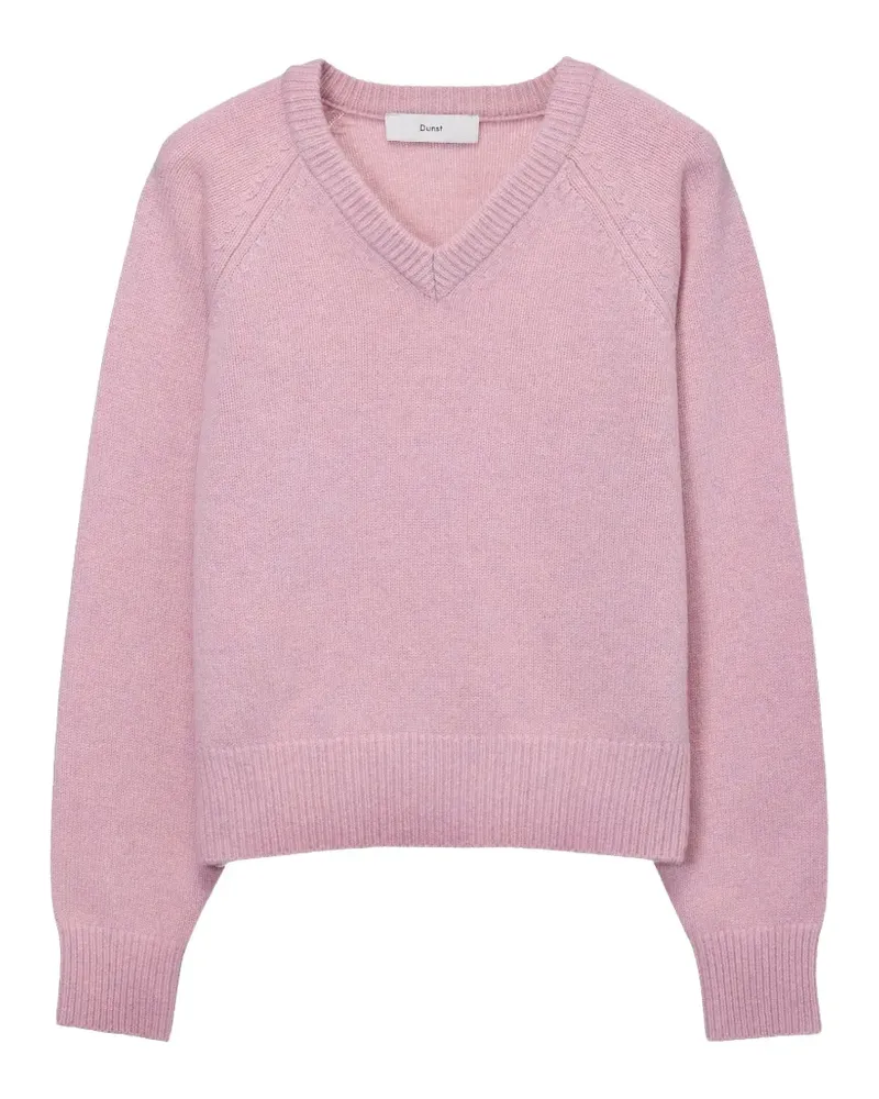 Dunst ribbed V-neck sweater - Rosa Rosa