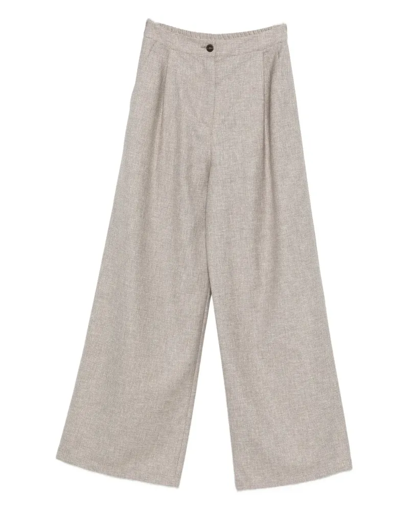 BARBA houndstooth-pattern trousers - Grau Grau
