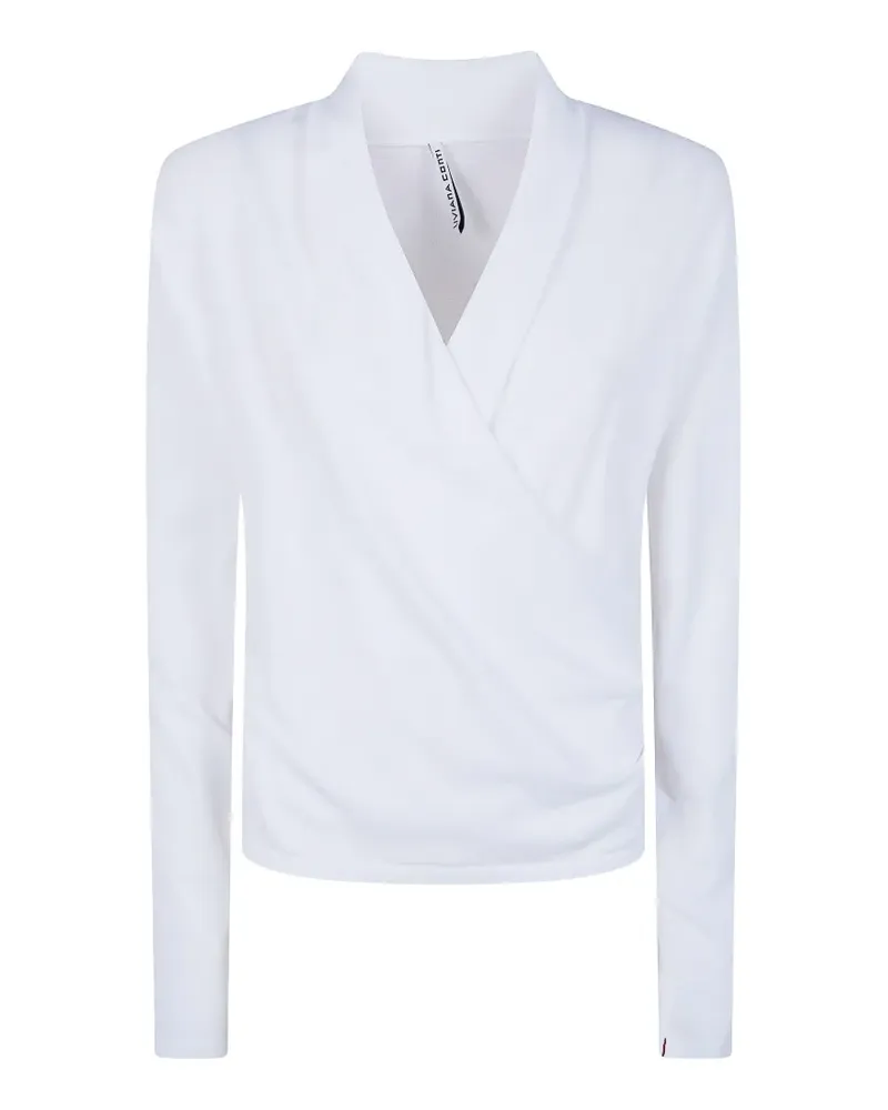 Liviana Conti V-neck wrap knitwear - Weiß Weiß