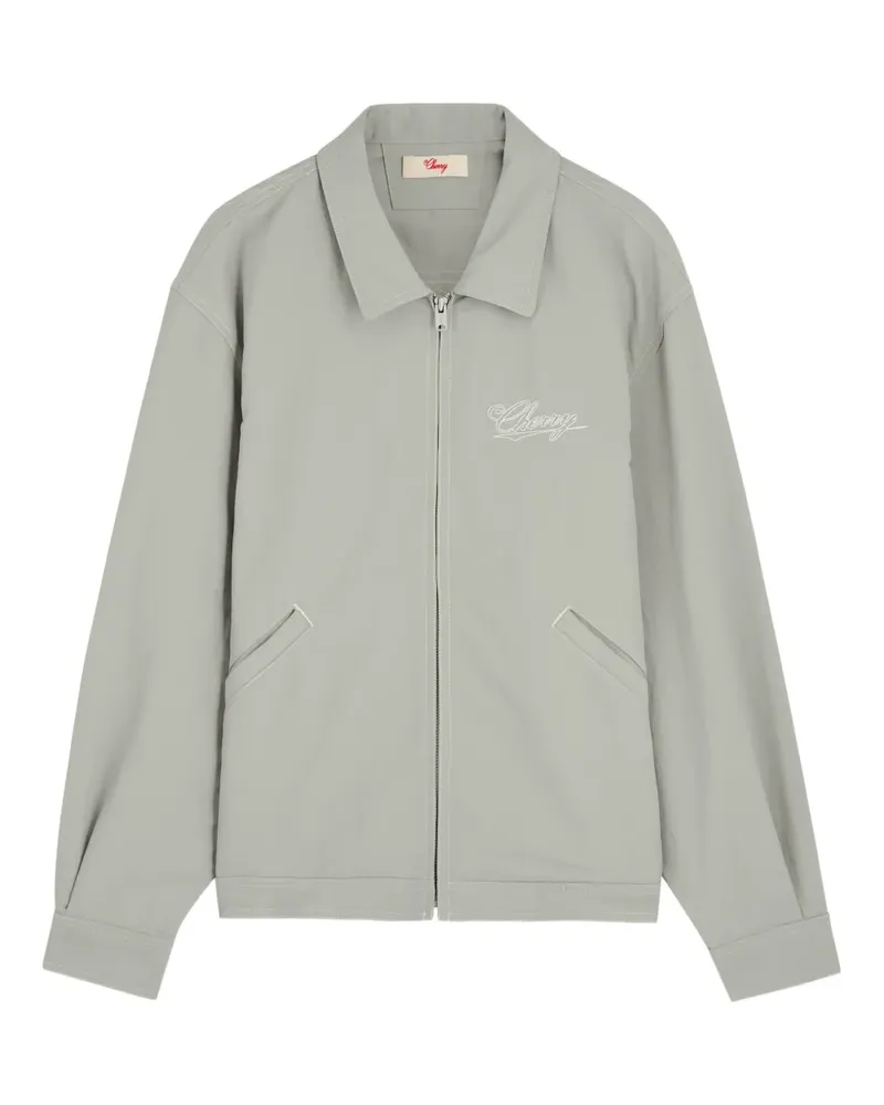 CHERRY LA collared logo jacket - Grau Grau