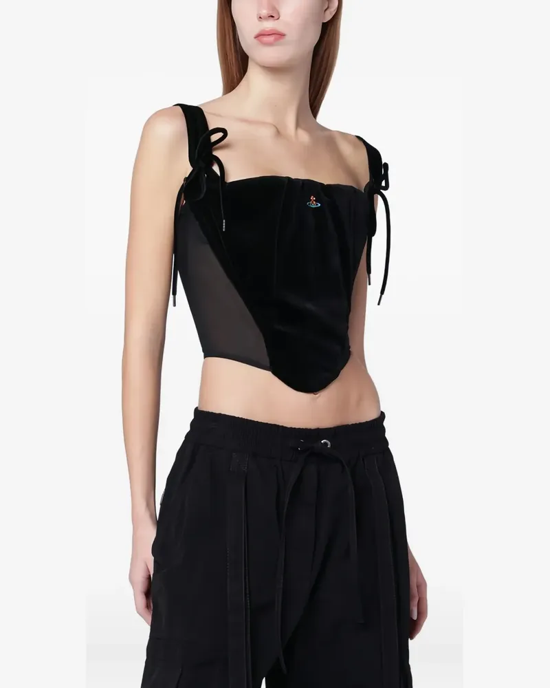 Vivienne Westwood Puppy Corsage mit Schleifendetail - Schwarz Schwarz