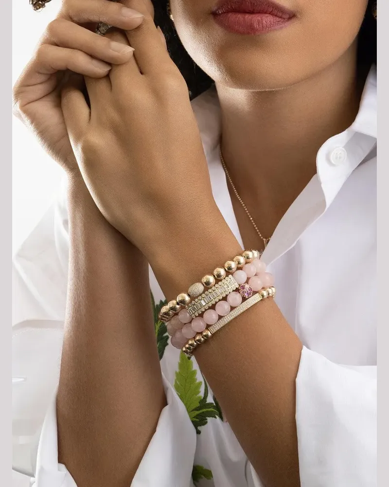 Sydney Evan diamond morganite bracelet - Gold Gold