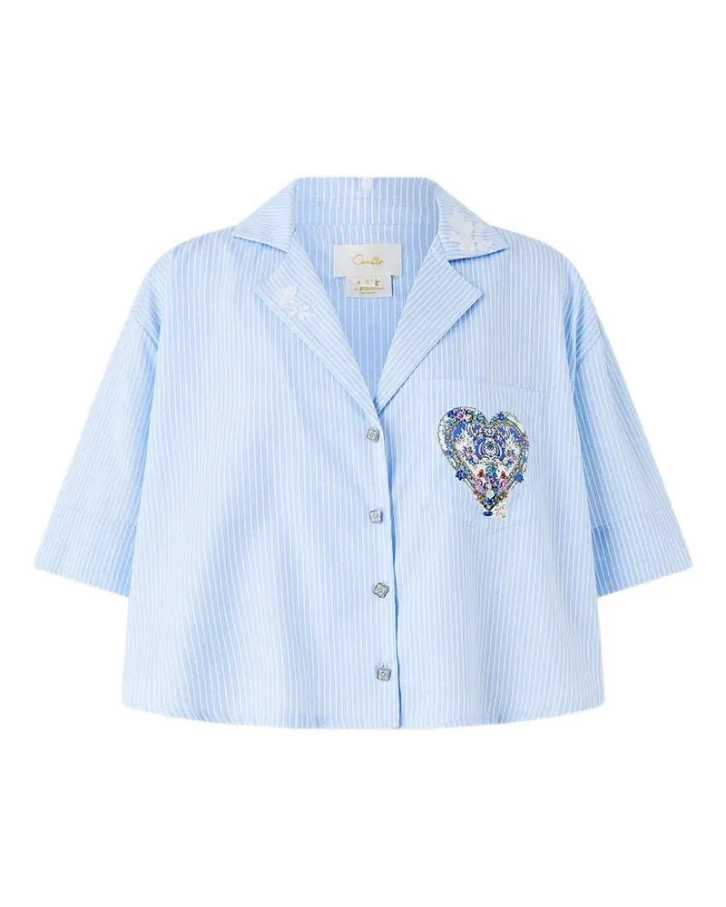Camilla Ottoman Opulence short-sleeves shirt - Blau Blau