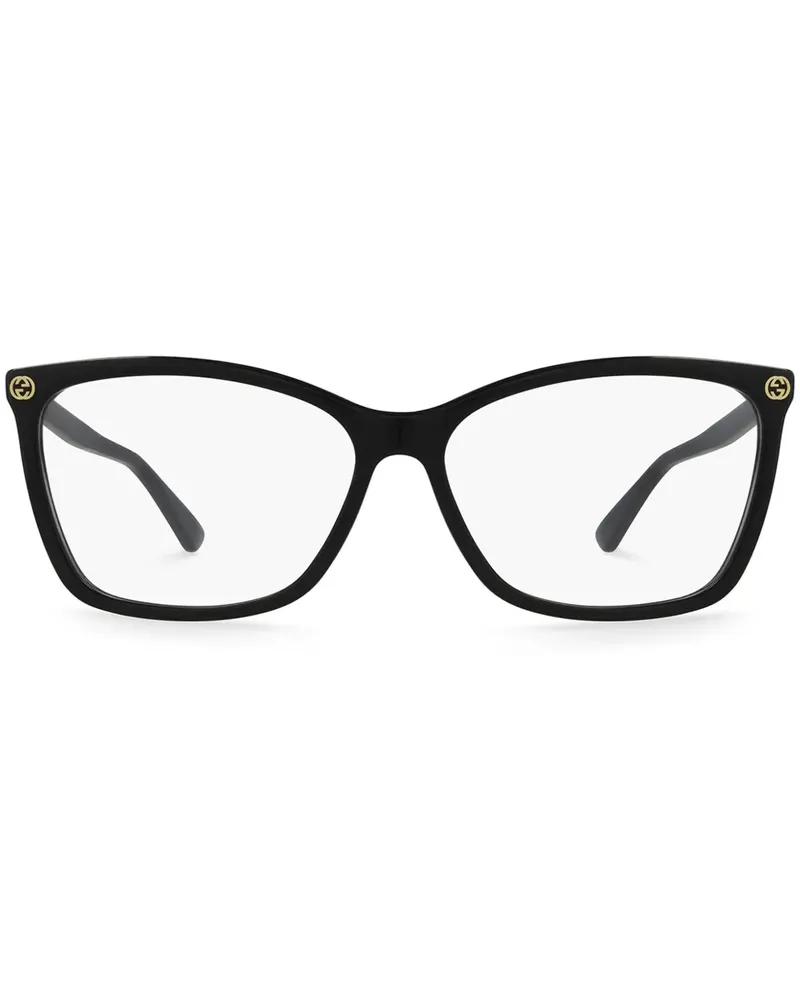 Gucci Brille mit eckigem Gestell - Schwarz Schwarz