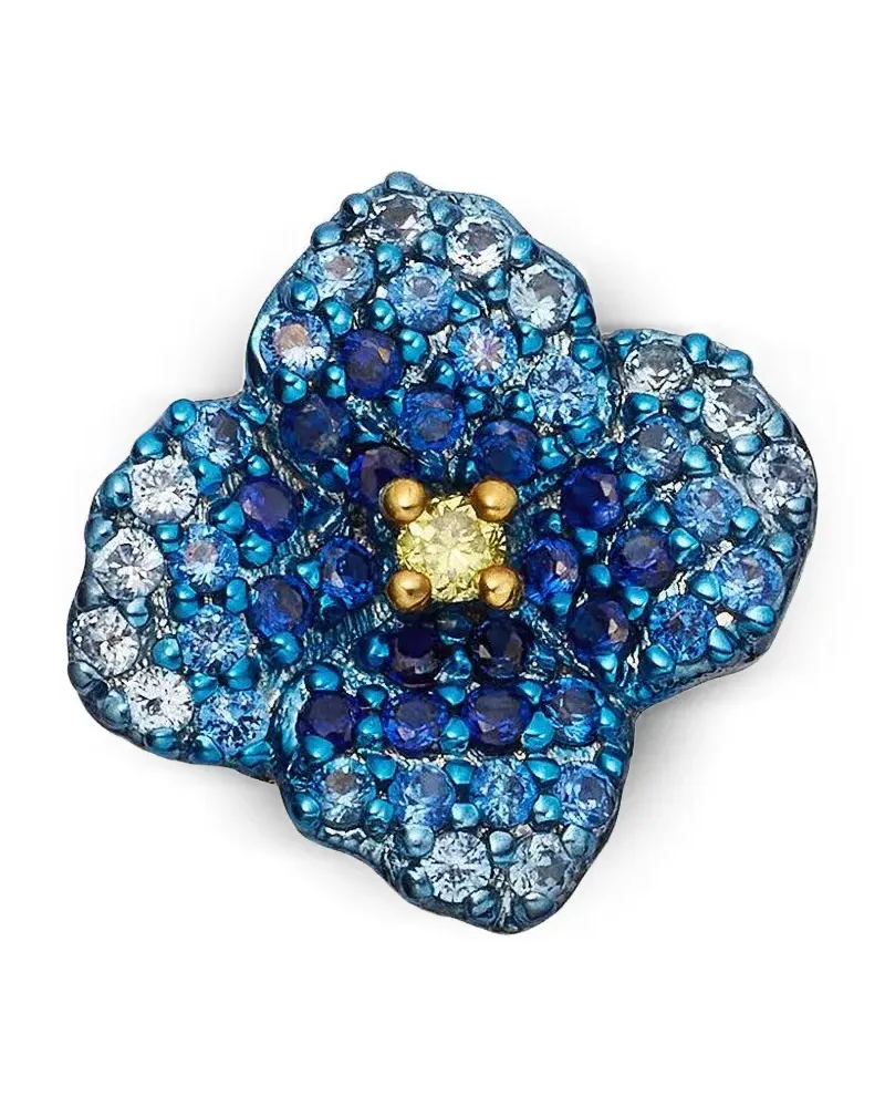 Loquet Poppy diamond and sapphire charm - Gold Gold