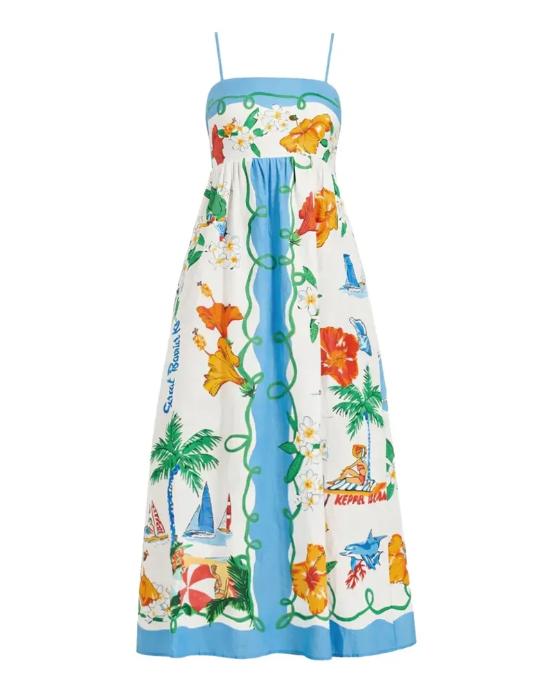 Seafolly Australia Viva Vacation floral-print maxi dress - Weiß Weiß