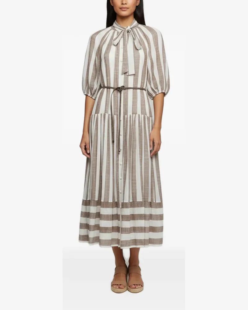 Zimmermann Acacia belted maxi shirt dress - Braun Braun