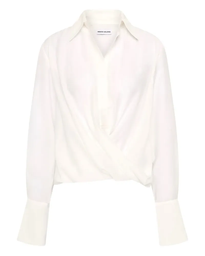 Rebecca Vallance Noor Wickelbluse mit Kragen - Weiß Weiß