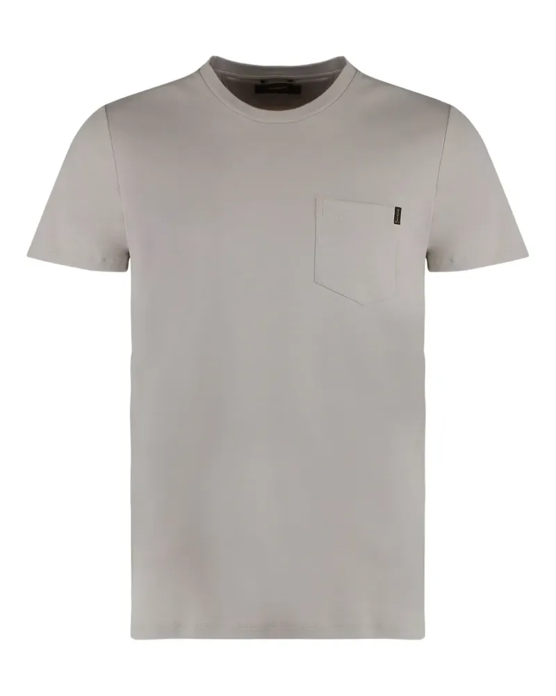 MOORER T-Shirt mit Brusttasche - Grau Grau