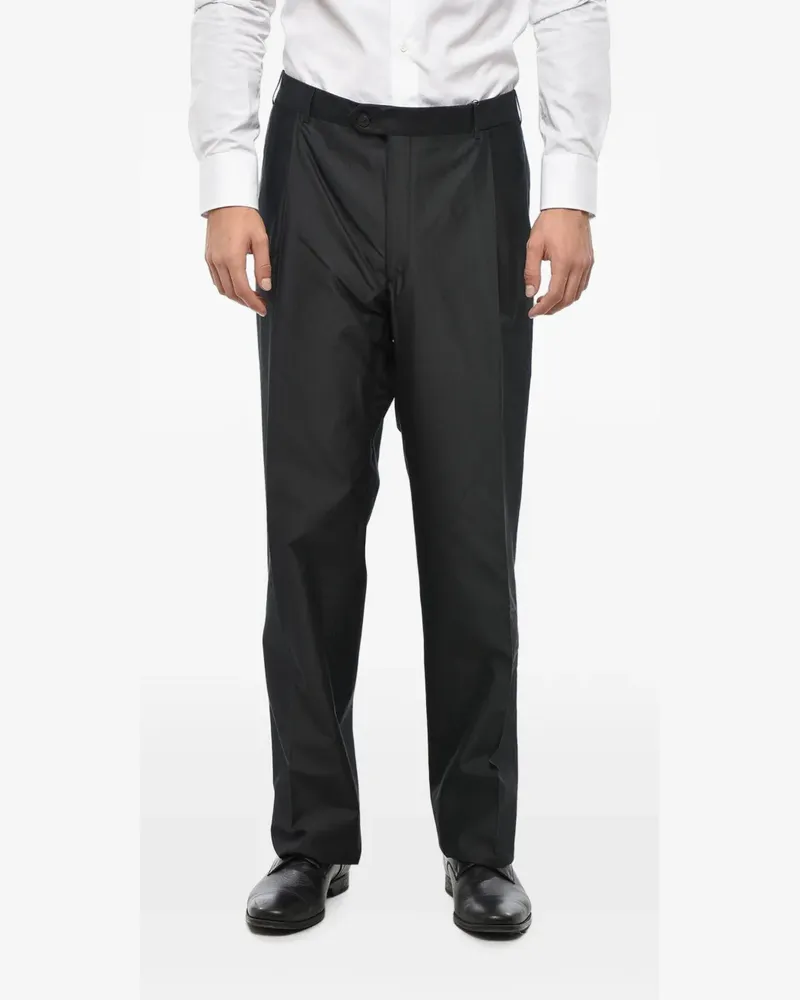 Corneliani Mantua pleated trousers - Schwarz Schwarz