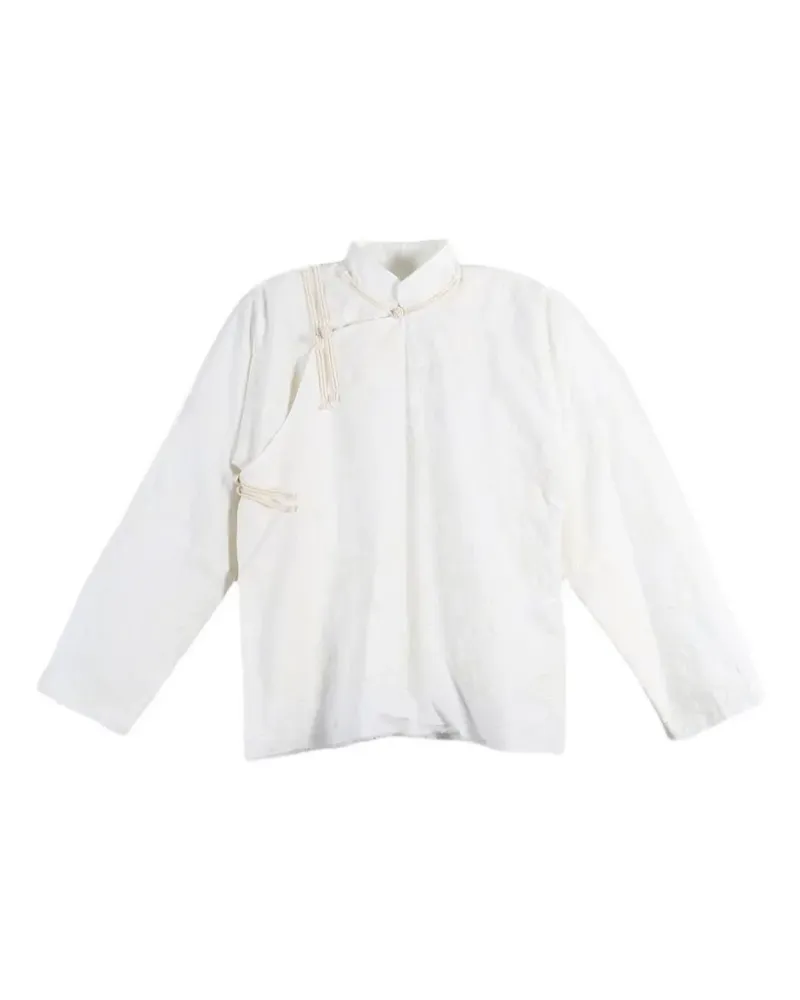 Comme des Garçons Bestickte Bluse mit Stehkragen - Weiß Weiß