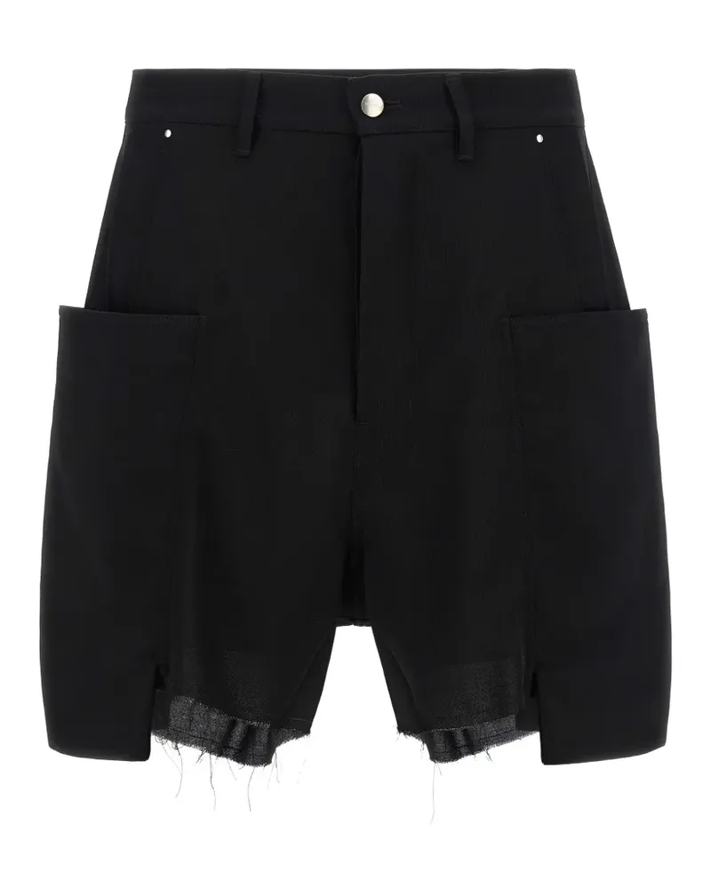 Rick Owens Stefan Cargo-Shorts mit ausgefranstem Saum - Schwarz Schwarz