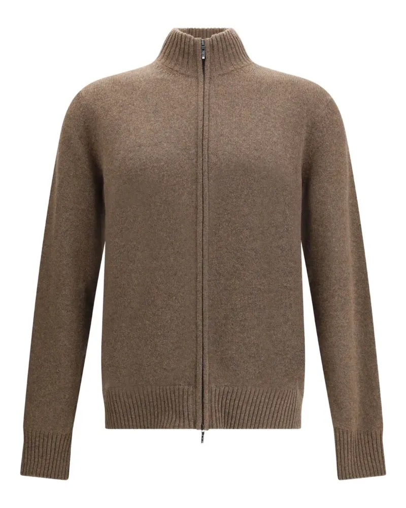 Loro Piana high-neck zip-front cardigan - Braun Braun