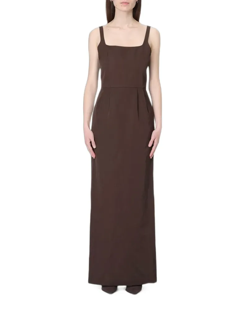 TER ET BANTINE Kleid mit eckigem Ausschnitt - Braun Braun