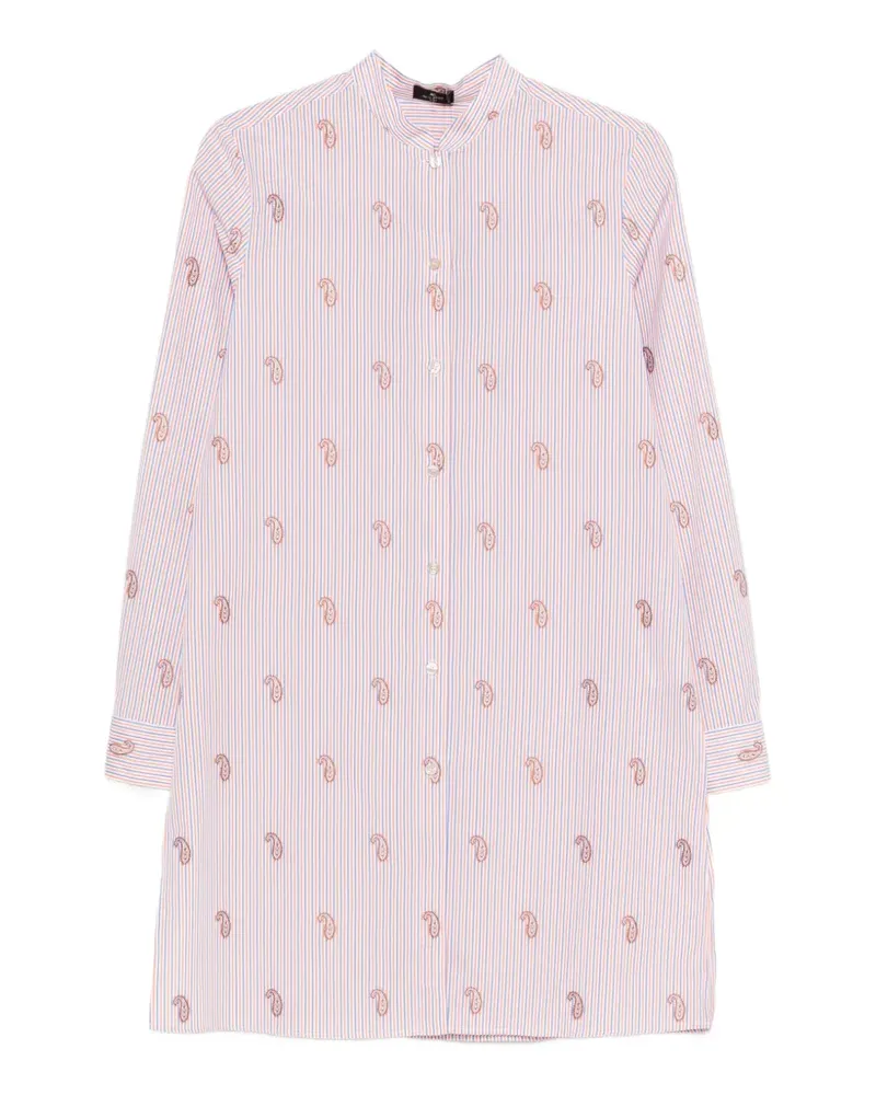 Etro paisley striped shirt - Weiß Weiß