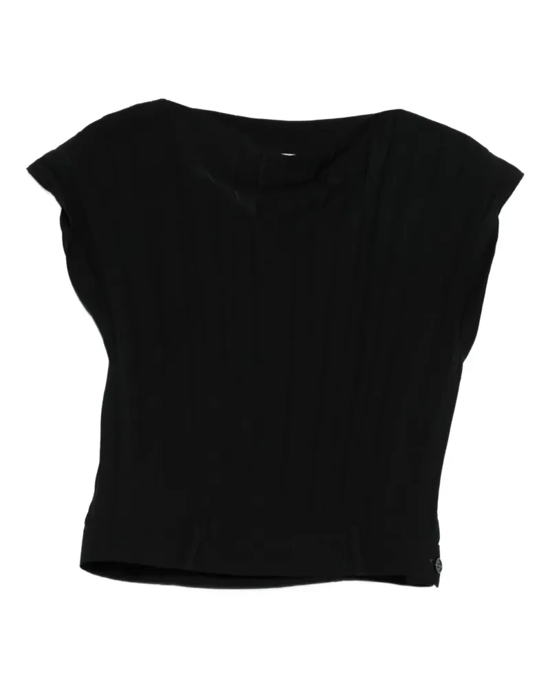 ASPESI Geripptes Top - Schwarz Schwarz