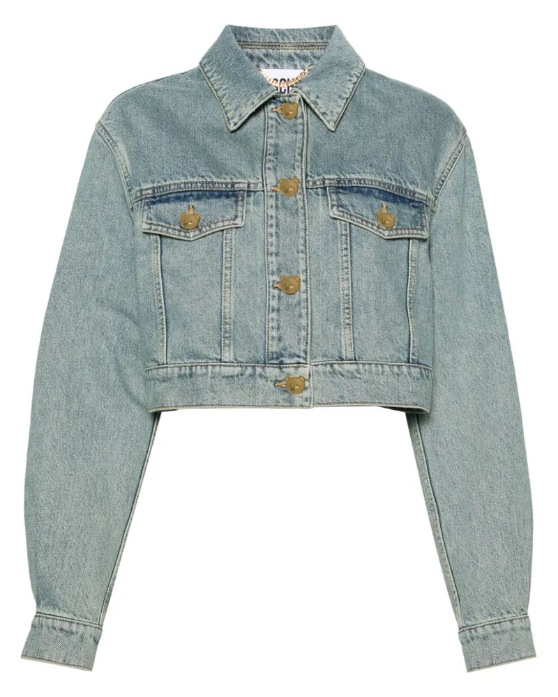 Moschino Jacke mit Teddybär-Print Blau