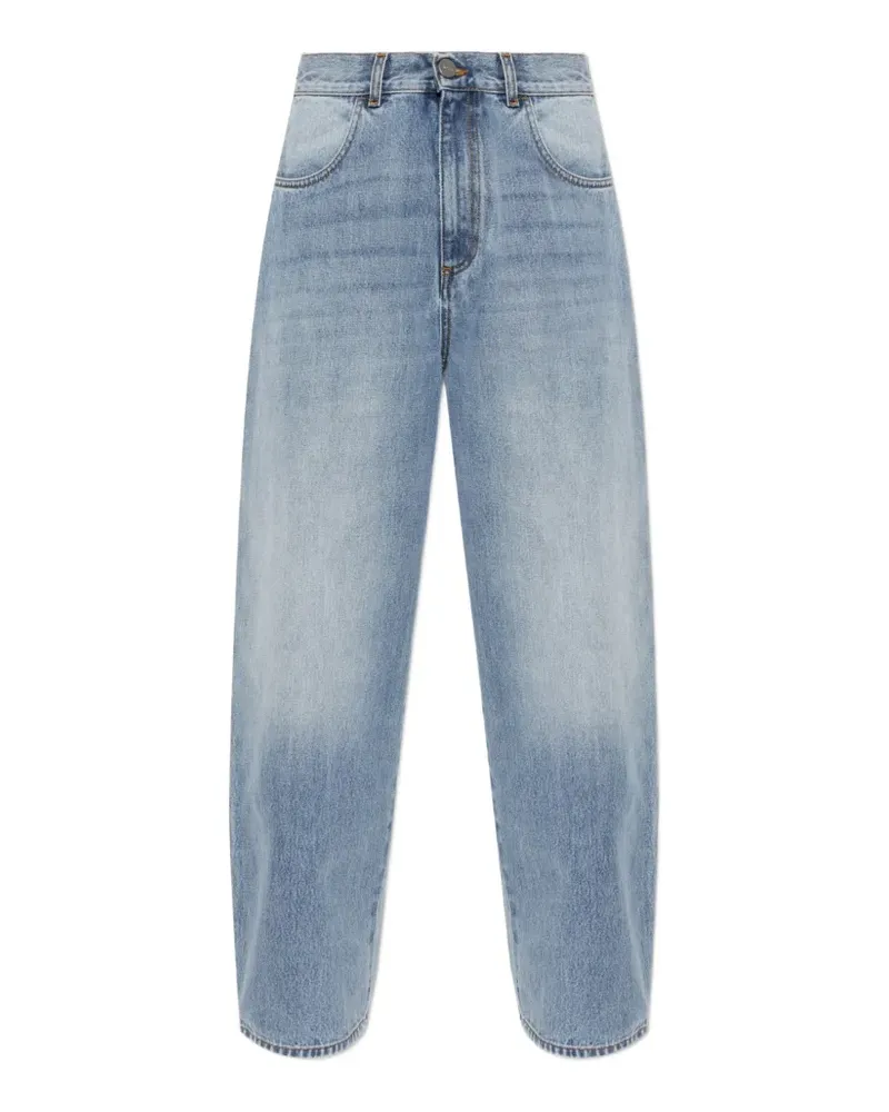 Róhe Ausgeblichene Wide-Leg-Jeans - Blau Blau
