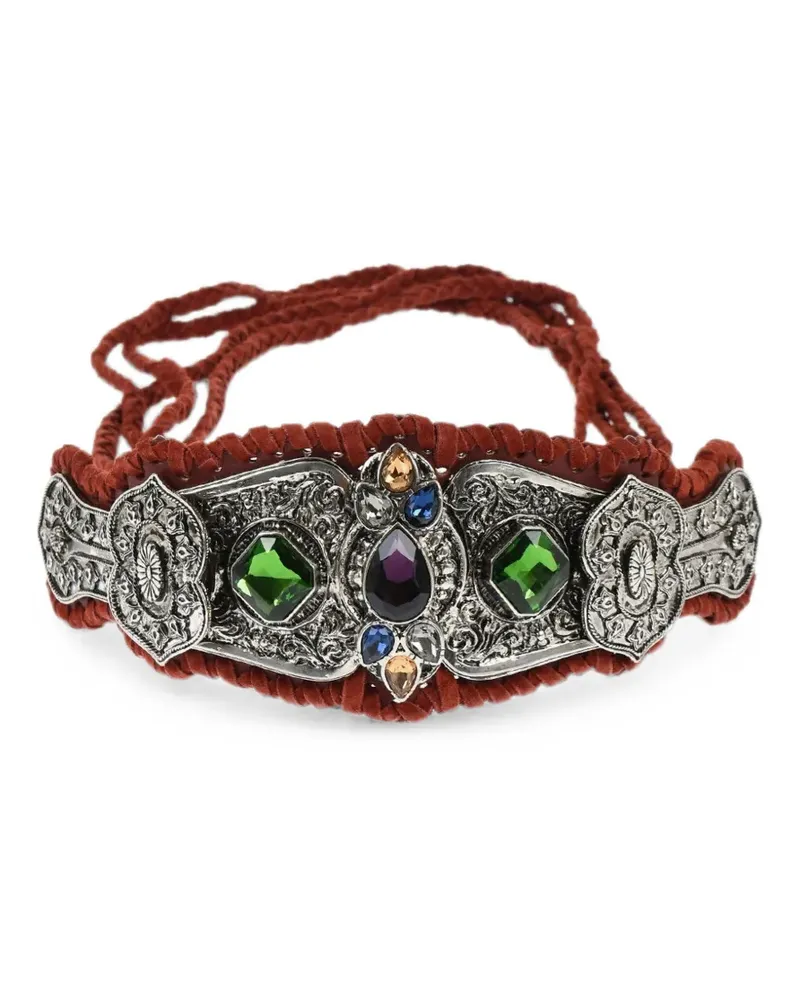 Dsquared2 Dreamcatcher Gürtel mit Kristallen - Braun Braun