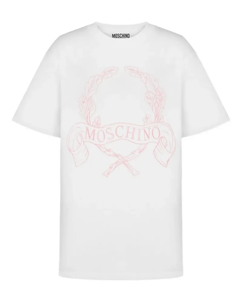 Moschino logo-embroidered T-shirt - Weiß Weiß