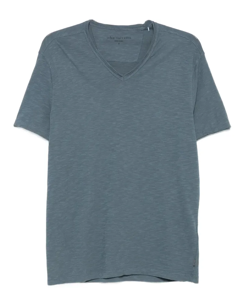 John Varvatos T-Shirt mit V-Ausschnitt - Blau Blau