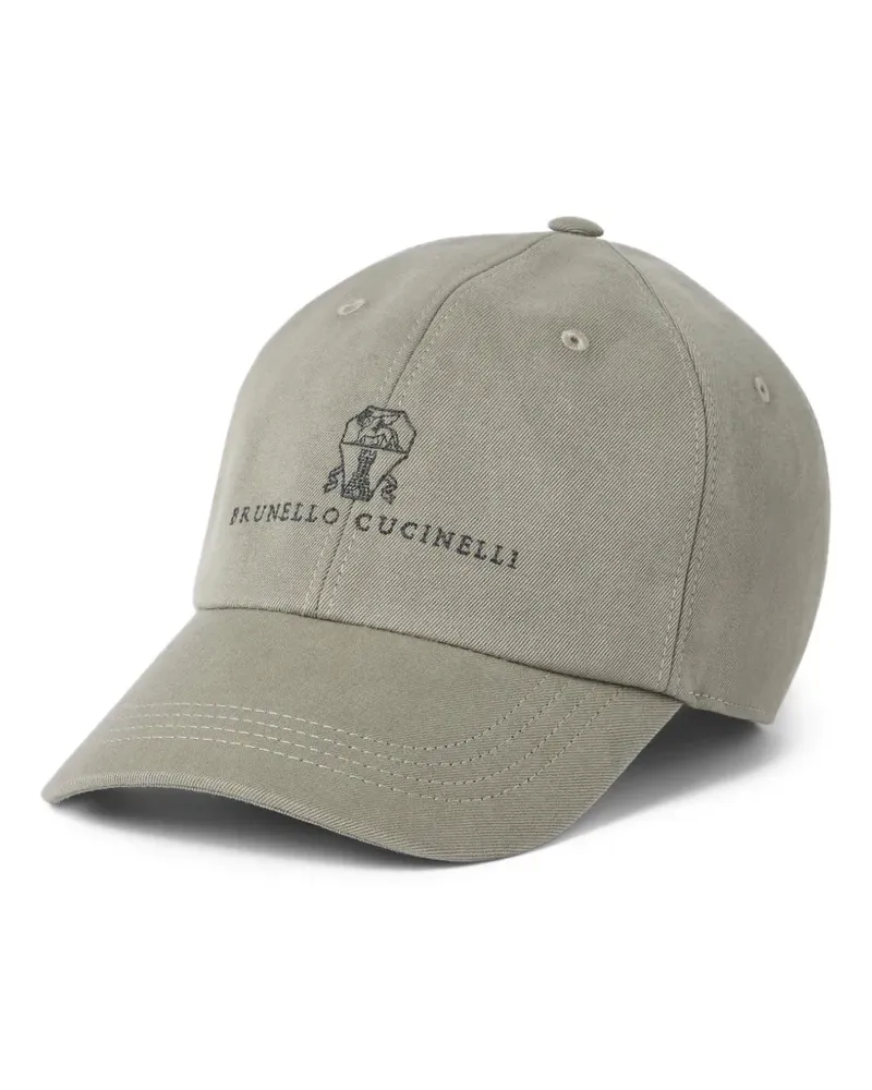 Brunello Cucinelli Baseballkappe mit Stickerei - Grün Grün