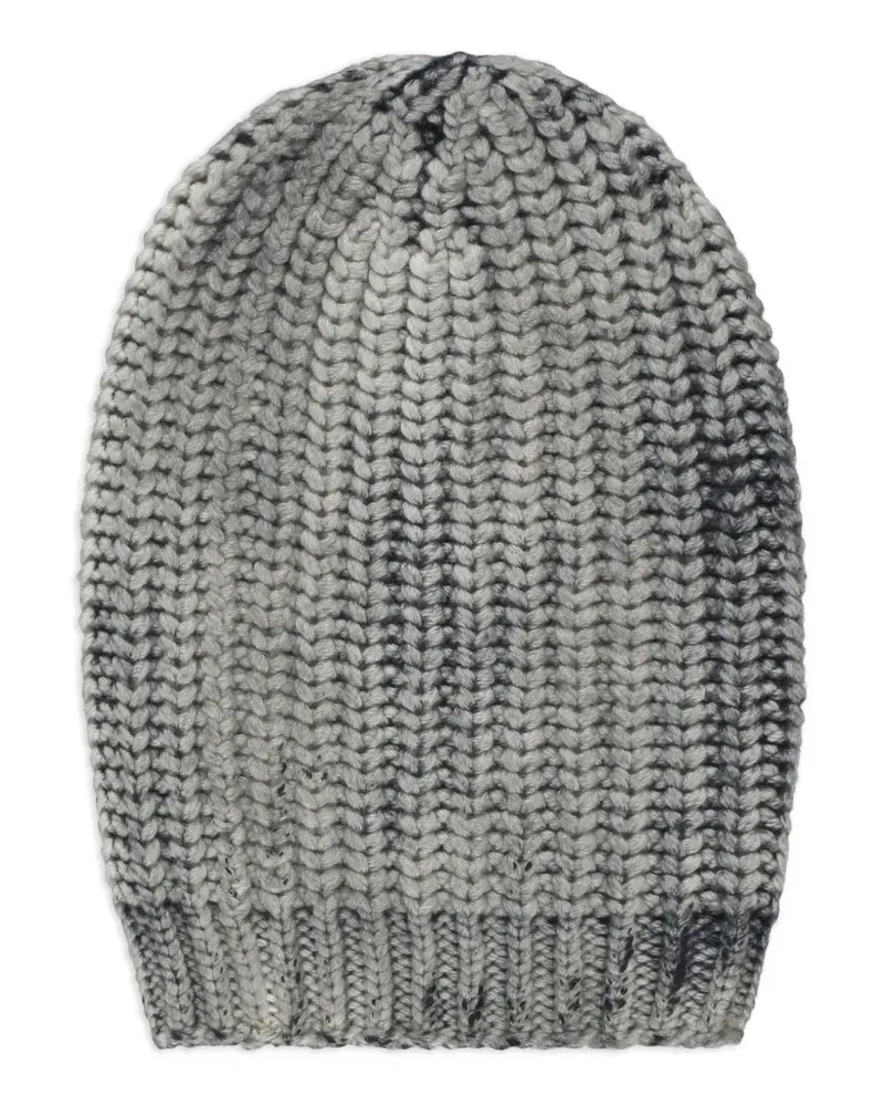 Avant Toi Gerippte Beanie - Grau Grau