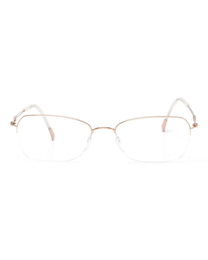 Silhouette semi-rimless geometric-frame glasses - Gold Gold