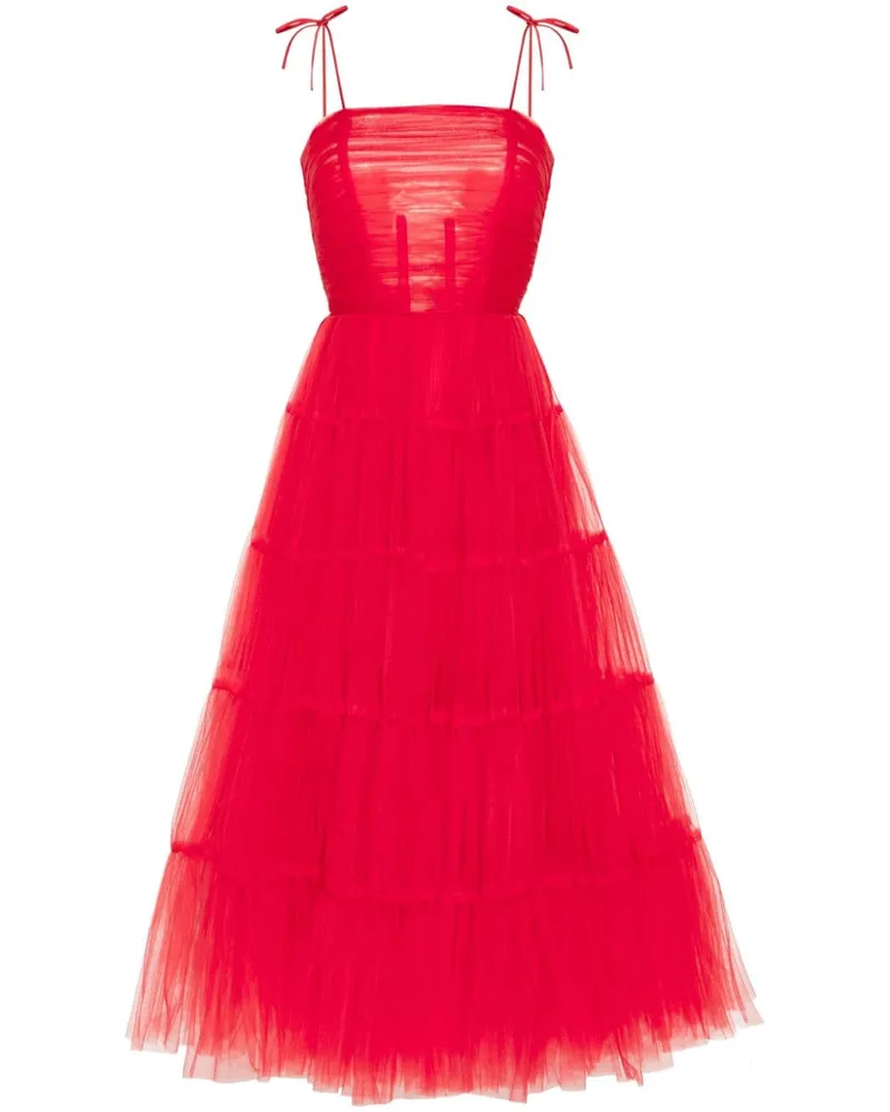 Ana Radu Gestuftes Maxikleid - Rot Rot
