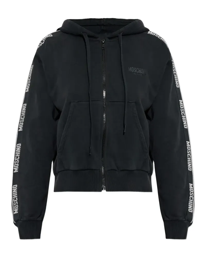 Moschino Active logo-tape hoodie - Schwarz Schwarz