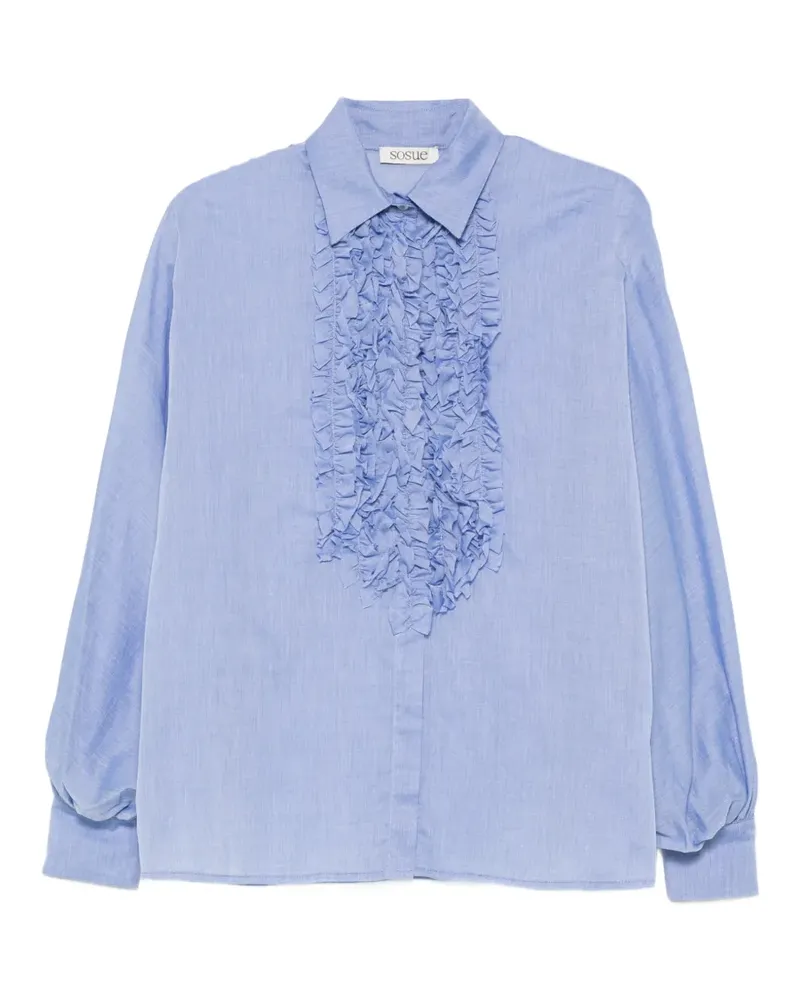 SoSUE Antonia ruffled shirt - Blau Blau