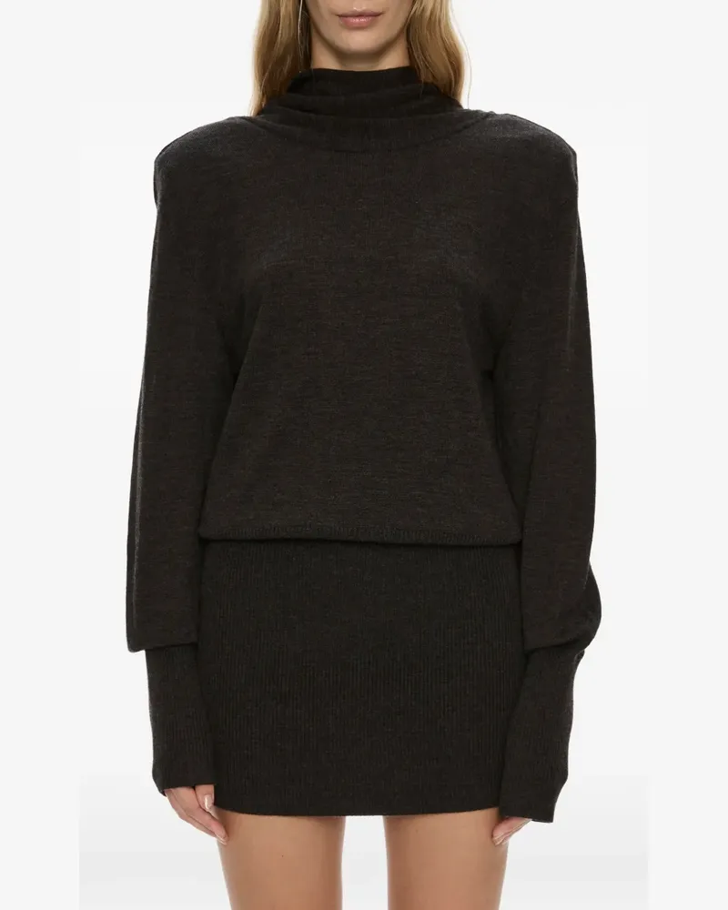 Christopher Esber Cesura Minikleid mit Wasserfallkragen - Grau Grau