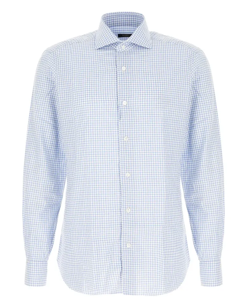 BARBA Hemd mit Vichy-Karo - Blau Blau