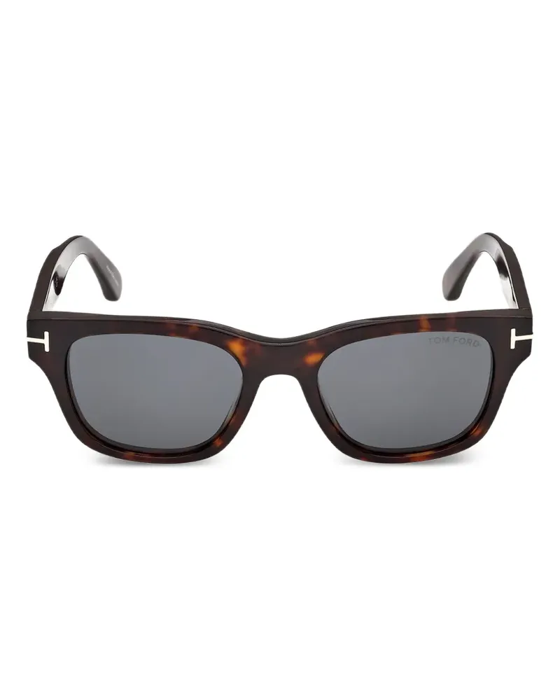 Tom Ford tortoiseshell-effect rectangle-frame sunglasses - Braun Braun