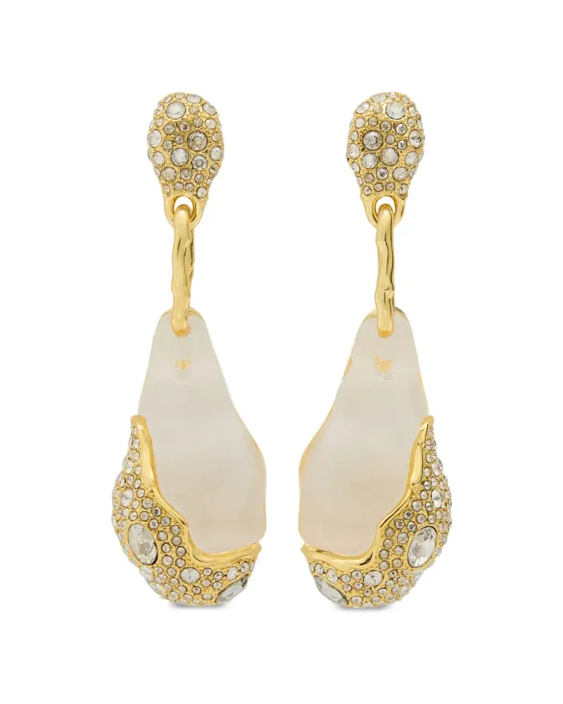 Alexis Bittar Liquid crystal-embellished earrings - Gold Gold