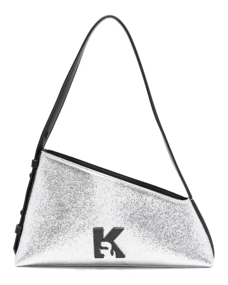 Karl Lagerfeld Asymmetrische Schultertasche - Silber Silber