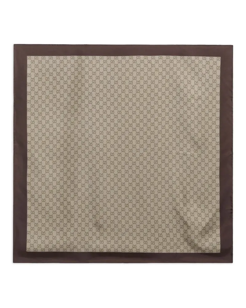 Gucci Seidenschal mit GG-Print - Nude Nude
