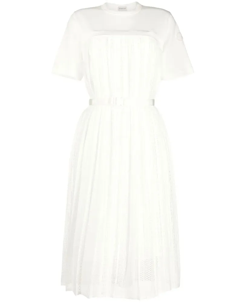 Moncler Midikleid mit Gürtel - Weiß Weiß