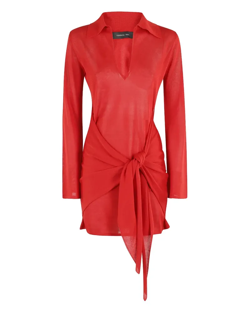 Federica Tosi Kleid mit Bindegürtel - Rot Rot