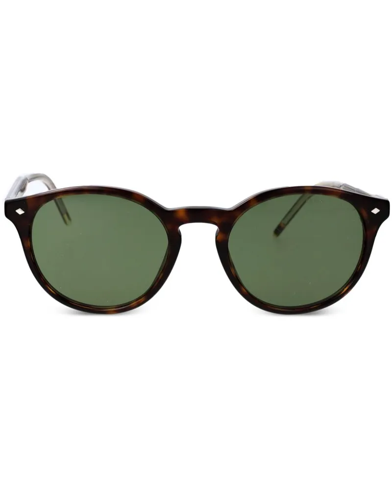 Giorgio Armani Sonnenbrille mit rundem Gestell - Braun Braun