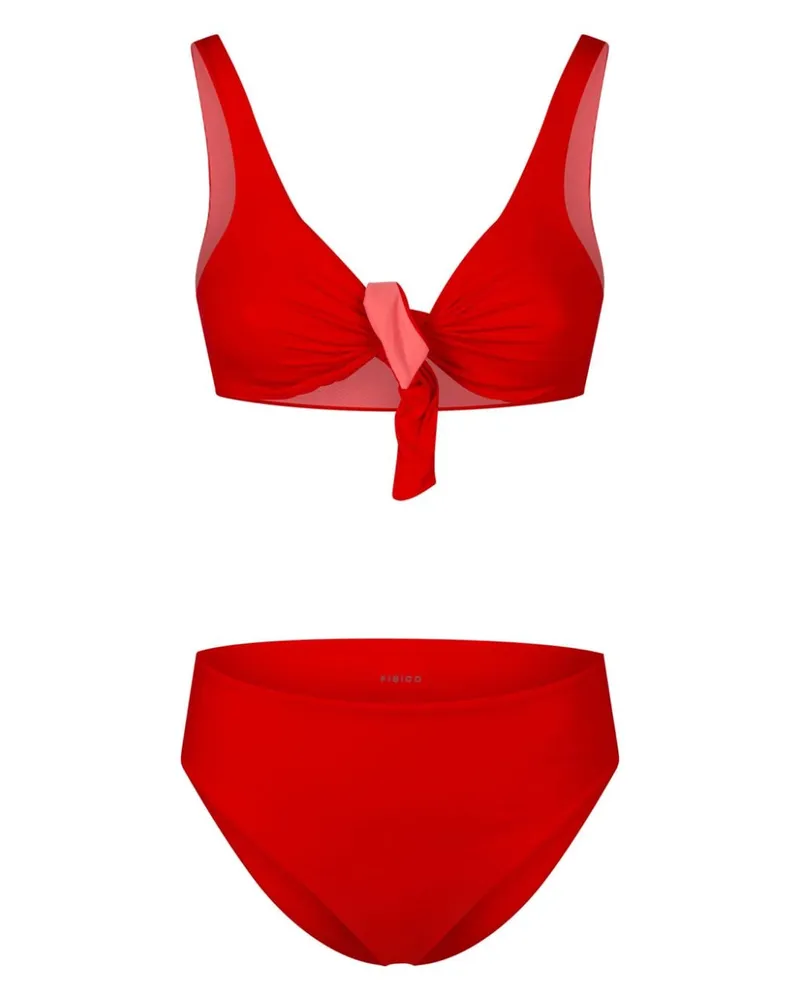 FISICO-Cristina Ferrari Bikini mit Knotendetail Rot