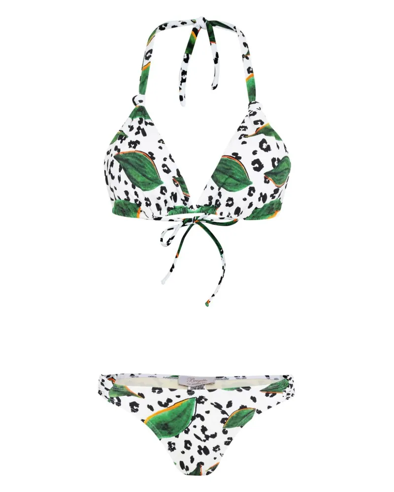 BRIGITTE Bikini mit Print - Weiß Weiß