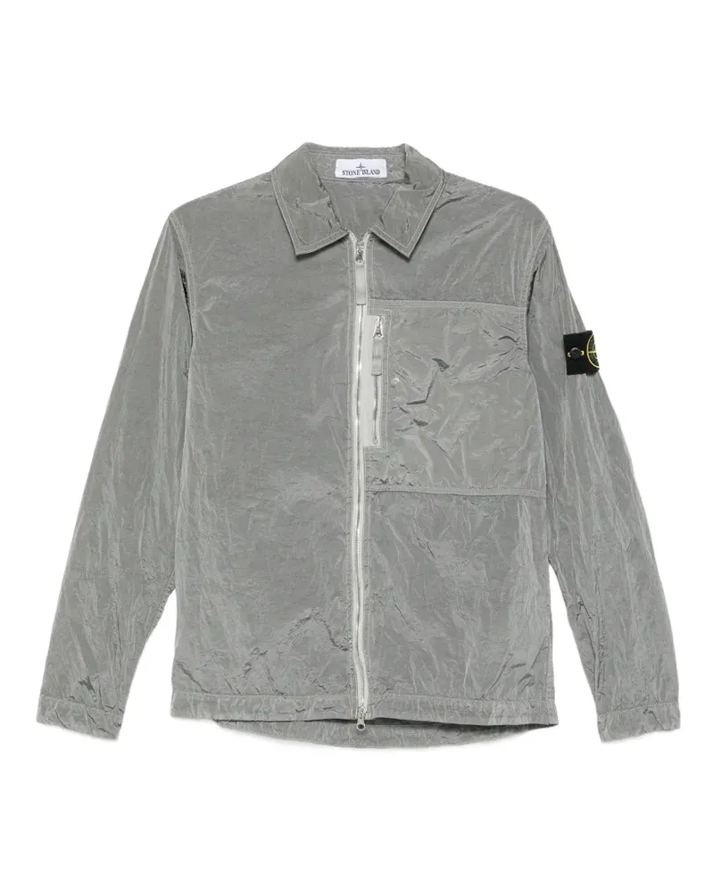 Stone Island Hemdjacke mit Reißverschluss - Grau Grau