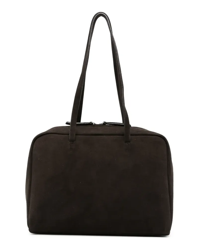 ALYSI Bowling Schultertasche aus Wildleder - Braun Braun